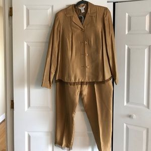 2 piece silk suit